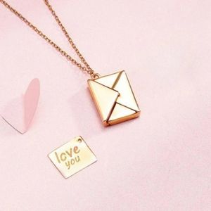Love Letter Envelopes Women's Necklace. Stainless Steel. New
